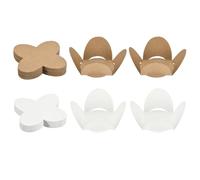 sourcing map 50Pcs Truffle Wrappers, Mini Cupcake Liners, Chocolate Candy Cups, Dessert Base Liners for Christmas, Valentine's Day, Wedding Birthday Party, White/Brown