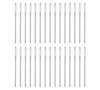 sourcing map 50pcs Upholstery Needles 0.94mm Diameter 40.5mm (1.59") Long Large Eye Stitching Sewing Straight Hand Needles Stainless Steel for Leather Tapestry Embroidery Tufting, Silver