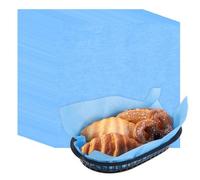 sourcing map 50pcs Wax Paper Sheets with 5 Pcs Fast Food Baskets, 11.8" x 11.8" Sandwich Wrapping Paper Solid Color Basket Liners for Restaurant Supplies BBQ Baking Hamburger Fries, Sky Blue