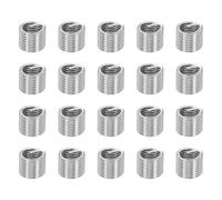 sourcing map 50pcs Wire Thread Repair Inserts M12 x 1.75 x 1.5D (18mm) Metric 304H Stainless Steel Helical Coiled Wire Screw Threaded Sleeve Sheath for Automotive Repairs
