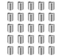 sourcing map 50pcs Wire Thread Repair Inserts M5 x 0.8 x 2.5D (12.5mm) Metric 304H Stainless Steel Helical Coiled Wire Screw Threaded Sleeve Sheath for Automotive Repairs