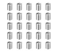 sourcing map 50pcs Wire Thread Repair Inserts M6 x 1 x 2.5D (15mm) Metric 304H Stainless Steel Helical Coiled Wire Screw Threaded Sleeve Sheath for Automotive Repairs