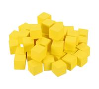 sourcing map 50Pcs Wood Blocks for Crafts, 1 Inch Unfinished Wooden Cube Pine Wood Square Block for DIY Craft Projects, Yellow