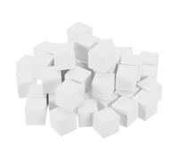 sourcing map 50Pcs Wood Blocks for Crafts, 1 Inch Unfinished Wooden Cube Pine Wood Square Block for DIY Craft Projects, White