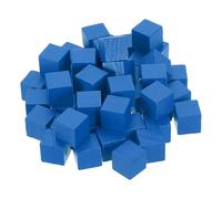 sourcing map 50Pcs Wood Blocks for Crafts, 9/16 Inch Unfinished Wooden Cube Pine Wood Square Block for DIY Craft Projects, Blue
