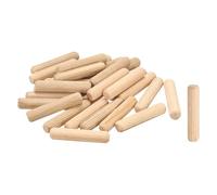 sourcing map 50Pcs Wooden Dowel Pins, M10 x 50mm Straight Dowel Rods Wood Fluted Dowels Rods for Crafts Furniture DIY Hardwood