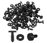 sourcing map 50Set 12mm 1/2" Doll Joints, Plastic Removable Animal Joints Connector Engage Bolt Doll Making Supplies for Bear Limbs Head Joint DIY, Black