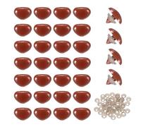 sourcing map 50set 17mm Large Plastic Triangle Safety Noses Brown with Washer for Crochet Stuffed Animal Doll Craft Puppet Plush Toy Bear