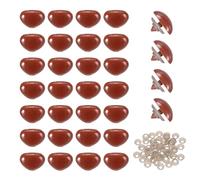 sourcing map 50set 22mm Large Plastic Triangle Safety Noses Brown with Washer for Crochet Stuffed Animal Doll Craft Puppet Plush Toy Bear