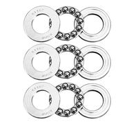 sourcing map 51102 Thrust Ball Bearings 15mm x 28mm x 9mm Chrome Steel ABEC3 Single Row Roller 3pcs