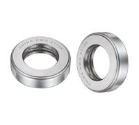 sourcing map 51105 Thrust Bearing, 4pcs Thrust Tapered Roller Bearings Full Complement of Balls Case Hardened Chrome Steel, 0.98" Bore x 1.7" OD x 0.45" Width (One-Piece)