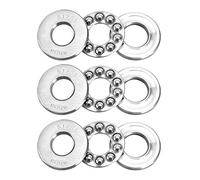 sourcing map 51201 Thrust Ball Bearings 12mm x 28mm x 11mm Chrome Steel ABEC3 Single Row Roller 3pcs