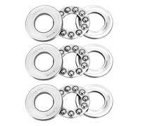sourcing map 51204 Thrust Ball Bearings 20mm x 40mm x 14mm Chrome Steel ABEC3 Single Row Roller 3pcs