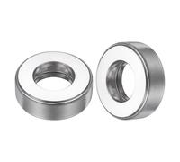 sourcing map 51205 Thrust Bearing, 2pcs Thrust Tapered Roller Bearings Full Complement of Balls Case Hardened Chrome Steel, 0.98" Bore x 1.93" OD x 0.62" Width (One-Piece)