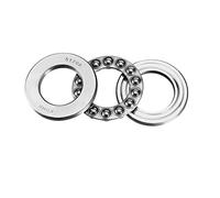 sourcing map 51206 Thrust Ball Bearings 30mm x 52mm x 16mm Chrome Steel ABEC3 Single Row Roller