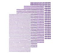 sourcing map 5376Pcs 12 Sheets Rhinestone Stickers 3/4/5/6 mm Self Adhesive Rhinestones Gems Glitter Stickers for DIY Decoration Craft, Light Purple