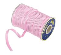 sourcing map 55 Yards Polyester Satin Bias Trim, 0.4 Inch Piping Trim Double Fold Piping Bias for Sewing Trimming DIY Crafting, Pink