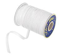 sourcing map 55 Yards Polyester Satin Bias Trim, 0.4 Inch Piping Trim Double Fold Piping Bias for Sewing Trimming DIY Crafting, White