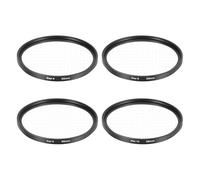sourcing map 55mm Star Filter, Starburst Filter for Camera Lens Starlight Effect Cross Screen Set 4 Points 6 Points 8 Points 12 Points for Night Scenery Glassworks, 4 Pcs