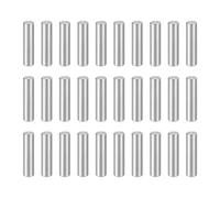 sourcing map 55pcs Dowel Pins, M3 x 12mm 304 Stainless Steel Cylindrical Shelf Support Peg Pin Rod Fasten Elements for Metal Devices Wood Furniture DIY Installation, Silver