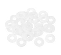 sourcing map 55Pcs M12 Nylon Flat Washers Plain Washer 12mm ID 24mm OD 1mm Thick Plastic Spacers for Screws Bolts Garden Faucet Plumbing Repair, White