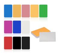 sourcing map 55Pcs Metal Business Card Blanks,1/64" Thick 3.4x2 Multicolor Aluminum Laser Engraving Materials Unique Cards for DIY Name Cards,Credit,Luggage Tags
