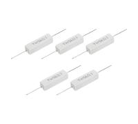 sourcing map 56 Ohm Ceramic Cement Resistor, 7W Power Wirewound Horizontal Cement Resistor Kit Tolerance 5% for Audio Equipment Power Adapters Frequency Divider Circuit Board(Pack of 5)
