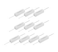 sourcing map 56 Ohm Ceramic Cement Resistor, 7W Power Wirewound Horizontal Cement Resistor Kit Tolerance 5% for Audio Equipment Power Adapters Frequency Divider Circuit Board(Pack of 10)