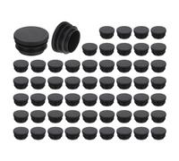 sourcing map 56 Pcs Round Plastic Plug, Black Tubing End Cap Plugs, 32mm(1.26 Inch) Furniture Leg Pipe Insert, Glide Protection for Chair, Sofa, Table, Shelf