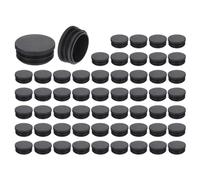 sourcing map 56 Pcs Round Plastic Plug, Black Tubing End Cap Plugs, 42mm(1.65 Inch) Furniture Leg Pipe Insert, Glide Protection for Chair, Sofa, Table, Shelf