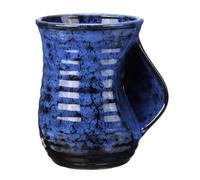 sourcing map 560ml Hand Warmer Mug, Handmade Pottery Cup Hand Warming Coffee Mug Ceramic Coffee Tea Cup with Contoured Pocket for Home Office Mate Tea Wine Drinks, Dishwasher Safe, Blue