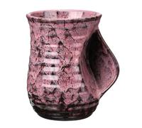 sourcing map 560ml Hand Warmer Mug, Handmade Pottery Cup Hand Warming Coffee Mug Ceramic Coffee Tea Cup with Contoured Pocket for Home Office Mate Tea Wine Drinks, Dishwasher Safe, Pink