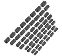 sourcing map 56Pcs 5 Sizes Clip-on Ferrite Ring Core, Ferrite Bead EMI RFI Noise Cable Clip for 3.5mm/5mm/7mm/9mm/13mm Diameter Cable, Black