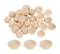 sourcing map 56Pcs Wood Button Plugs, 10mm/0.39" Hardwood Screw Hole Plug Mushroom Wooden Caps Buttons Wood Plug for Furniture Woodworking Craft Decor (15mm x 10mm)