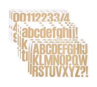 sourcing map 570 Pieces Vinyl Letter Stickers, 18 Sheets 2 Inch Gold Hot Stamping Self-Adhesive, Cute Alphabet Number Stickers for DIY Craft Art Making, Gift Cards, Notebook Decals