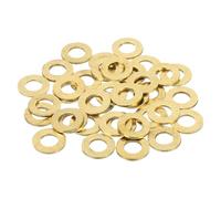 sourcing map 58 Pack Brass Flat Washer, M6 Copper Washers Crush Washer Kit Assortment, 6mm ID, 12mm OD, 1mm Thick for Bolts Screws Machinery Repair, Outdoor Construction