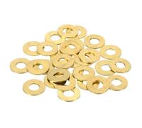 sourcing map 58 Pack Brass Flat Washer, M6 Copper Washers Crush Washer Kit Assortment, 6mm ID, 12mm OD, 1.2mm Thick for Bolts Screws Machinery Repair, Outdoor Construction