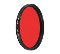 sourcing map 58mm Lens Filter,Full Red Camera Filter Scratch Optical Glass Round Fluorescent Filters Universal for Camera Photography Lens