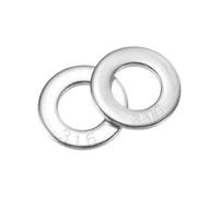 sourcing map 58Pcs M6 316 Stainless Steel Flat Washers Plain Washer 6mm ID 18mm OD 1.5mm Thick Flat Spacers for Screws Bolts Garden Faucet Plumbing Repair, Silver