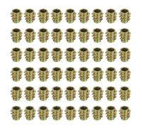 sourcing map 58Pcs Threaded Inserts Nuts, M5x10mm Hex Socket Drive Nut Inserts for Wood - Zinc Alloy Screws Furniture Screw in Nuts Bolt Fastener