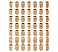 sourcing map 58Pcs Threaded Inserts Nuts, M6x20mm Hex Socket Drive Nut Inserts for Wood - Carbon Steel Screws Furniture Screw in Nuts Bolt Fastener