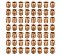 sourcing map 58Pcs Threaded Inserts Nuts, M8x15mm Hex Socket Drive Nut Inserts for Wood - Carbon Steel Screws Furniture Screw in Nuts Bolt Fastener