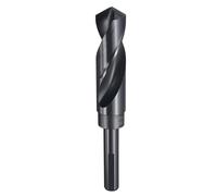 sourcing map 59/64" Drill Bit 1/2" Reduced Shank 3-Flat 4241 High Speed Steel Nitriding Black 118° Standard Point for Plastic Wood Copper Aluminum Iron Medium Soft Metal