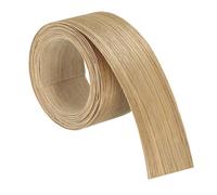 sourcing map 5cm x 4m Wood Veneer Edge Banding, Pre-Glued Flexible Ash Edging Strips, Iron on with Hot Melt Adhesive Wood Tape for Cabinet Repair and Furniture Restoration