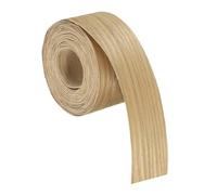 sourcing map 5cm x 8m Wood Veneer Edge Banding, Pre-Glued Flexible Ash Edging Strips, Iron on with Hot Melt Adhesive Wood Tape for Cabinet Repair and Furniture Restoration