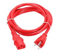 sourcing map 5ft 18 AWG Red 18/3 Universal Power Cord C13 to NEMA 5-15P 10A 125V 3-Prong Extension Power Cord for PC,Computer,Printers,TV,AC Adapter,Laptop,Monitor,Projector