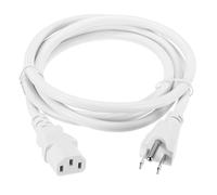 sourcing map 5ft 18 AWG White 18/3 Universal Power Cord C13 to NEMA 5-15P 10A 125V 3-Prong Extension Power Cord for PC,Computer,Printers,TV,AC Adapter,Laptop,Monitor,Projector