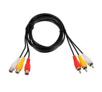 sourcing map 5ft RCA Cable, 3RCA Male to 3RCA Female Audio Video Speaker Cable for Subwoofer Amplifier Home Theater DVD TV