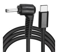 sourcing map 5FT USB C to DC PD Power Fast Charging Cable, 3.5mmx1.35mm 60W/20V DC Power Cable, Type C Input 3A Adapter Jack Converter for Router, Camera, TV Box, Desk Lamp(Black)