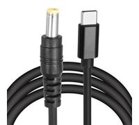 sourcing map 5FT USB C to DC PD Power Fast Charging Cable, 5.5mm x 2.5mm 65W/12V DC Power Cable, Type C Input 3A Adapter Jack Converter for Router, Camera, TV Box, Desk Lamp(Black)